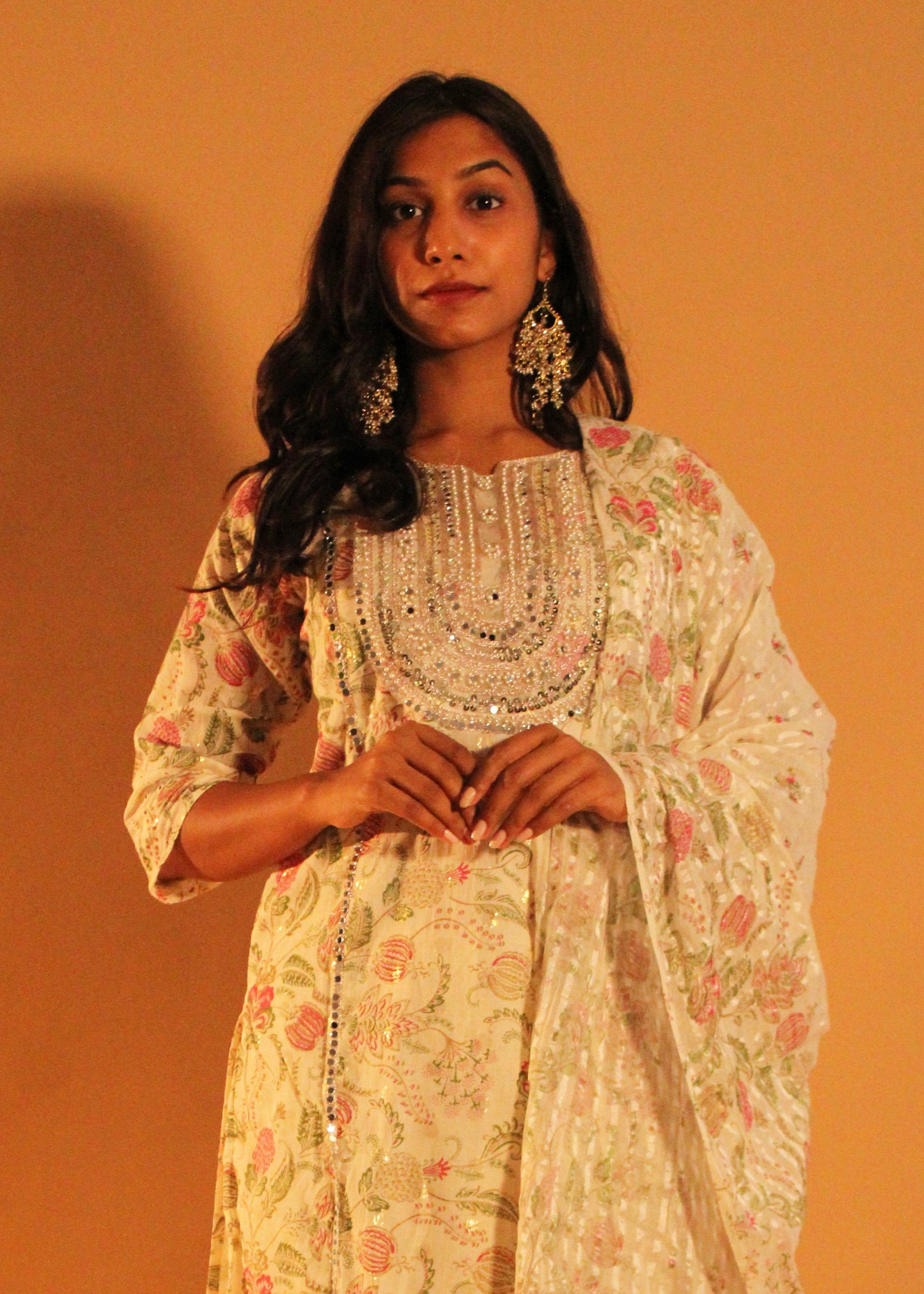 White Embellished Salwar