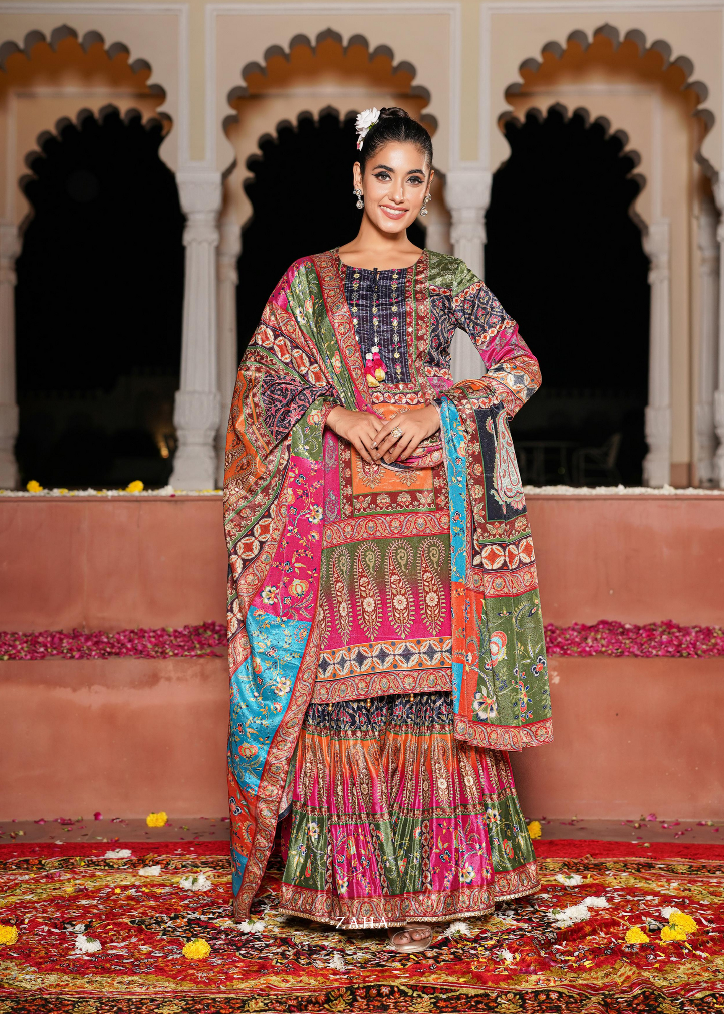 Colourful Embellished Sharara
