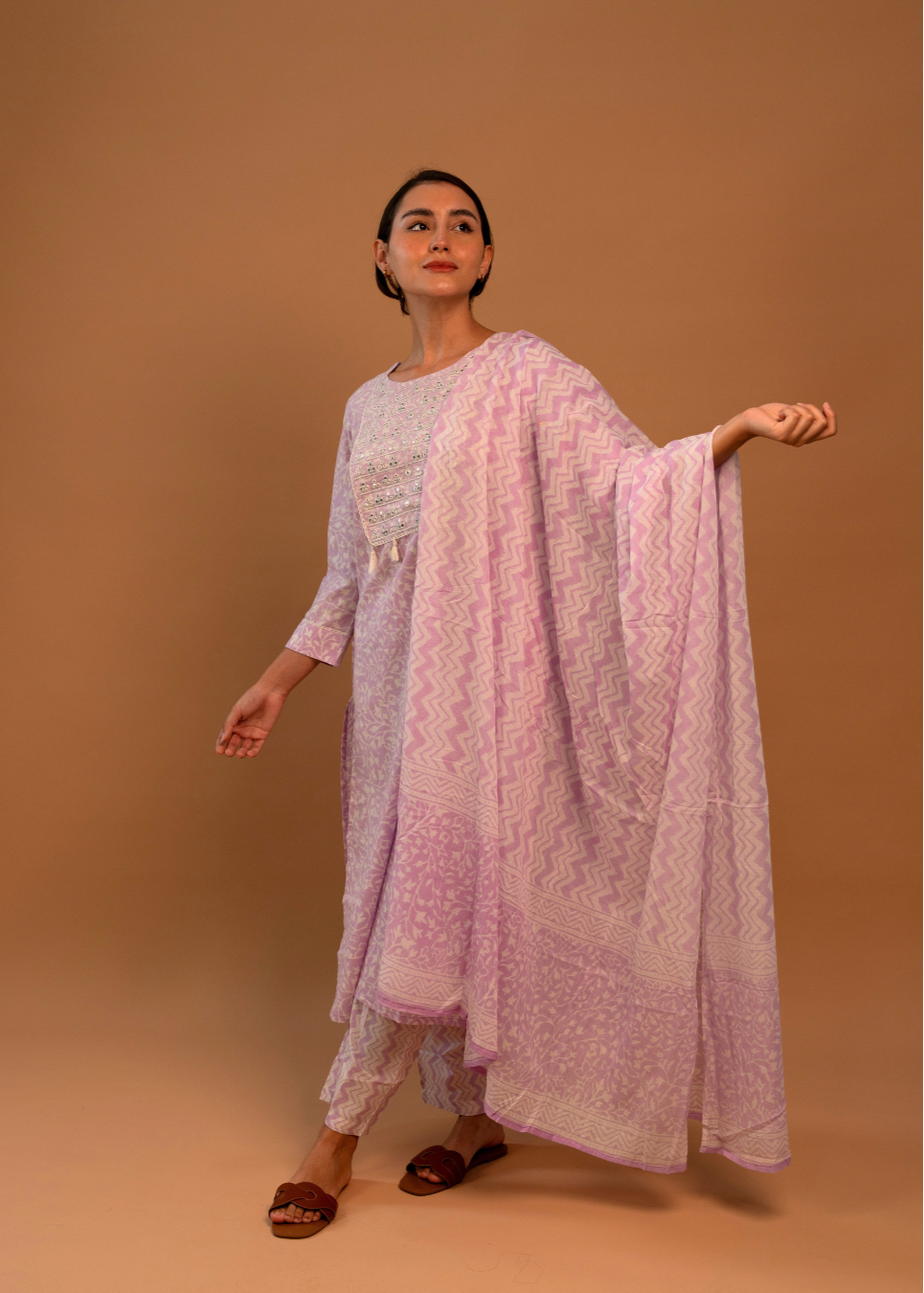 Lavender Embroidered Salwar