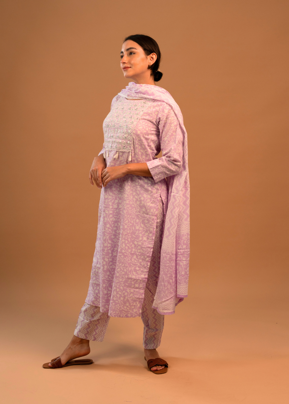Lavender Embroidered Salwar