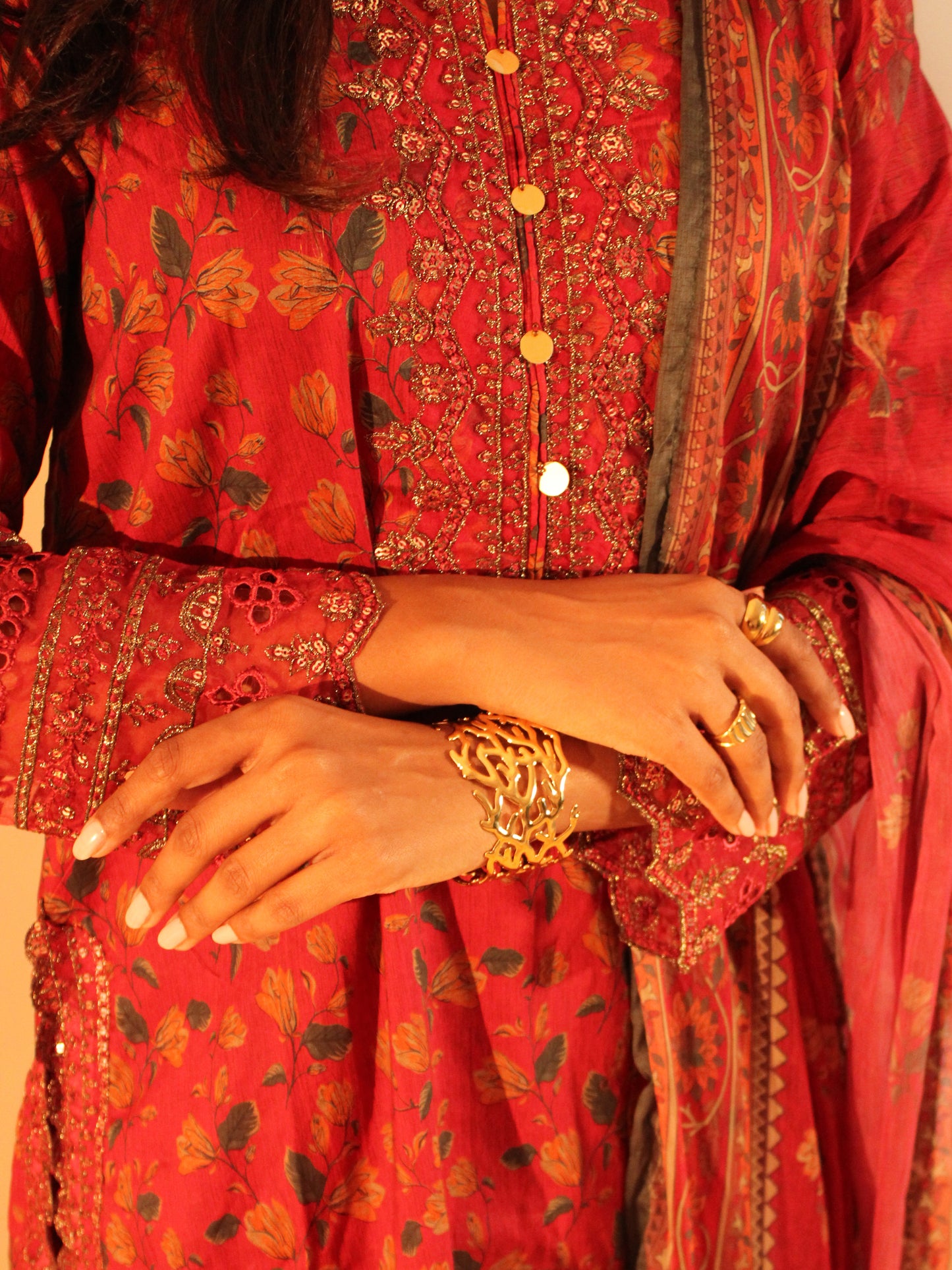 Pink Farshi Salwar Set | Pure Cotton | 3 Piece Set
