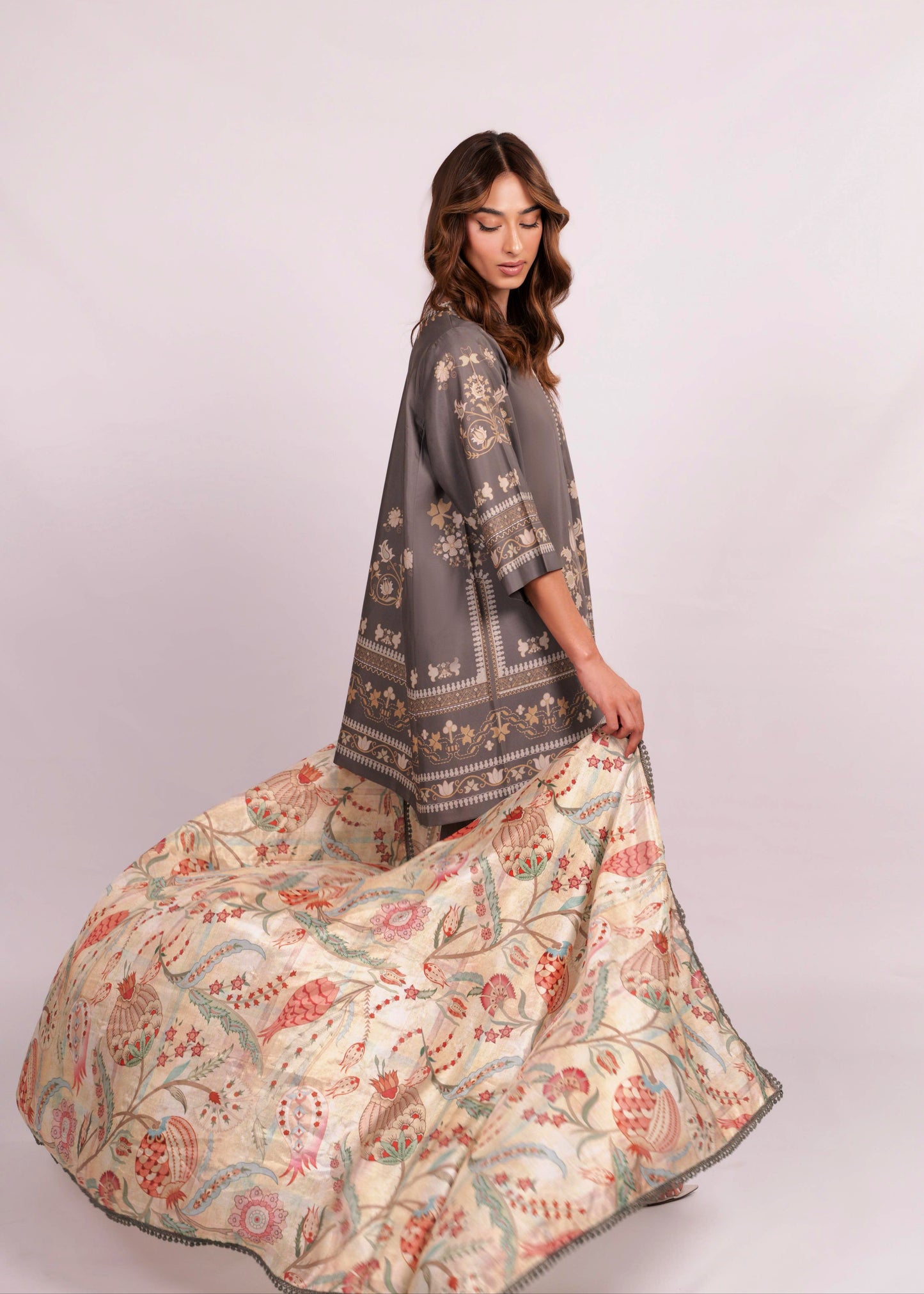 Grey Moroccan Print Set