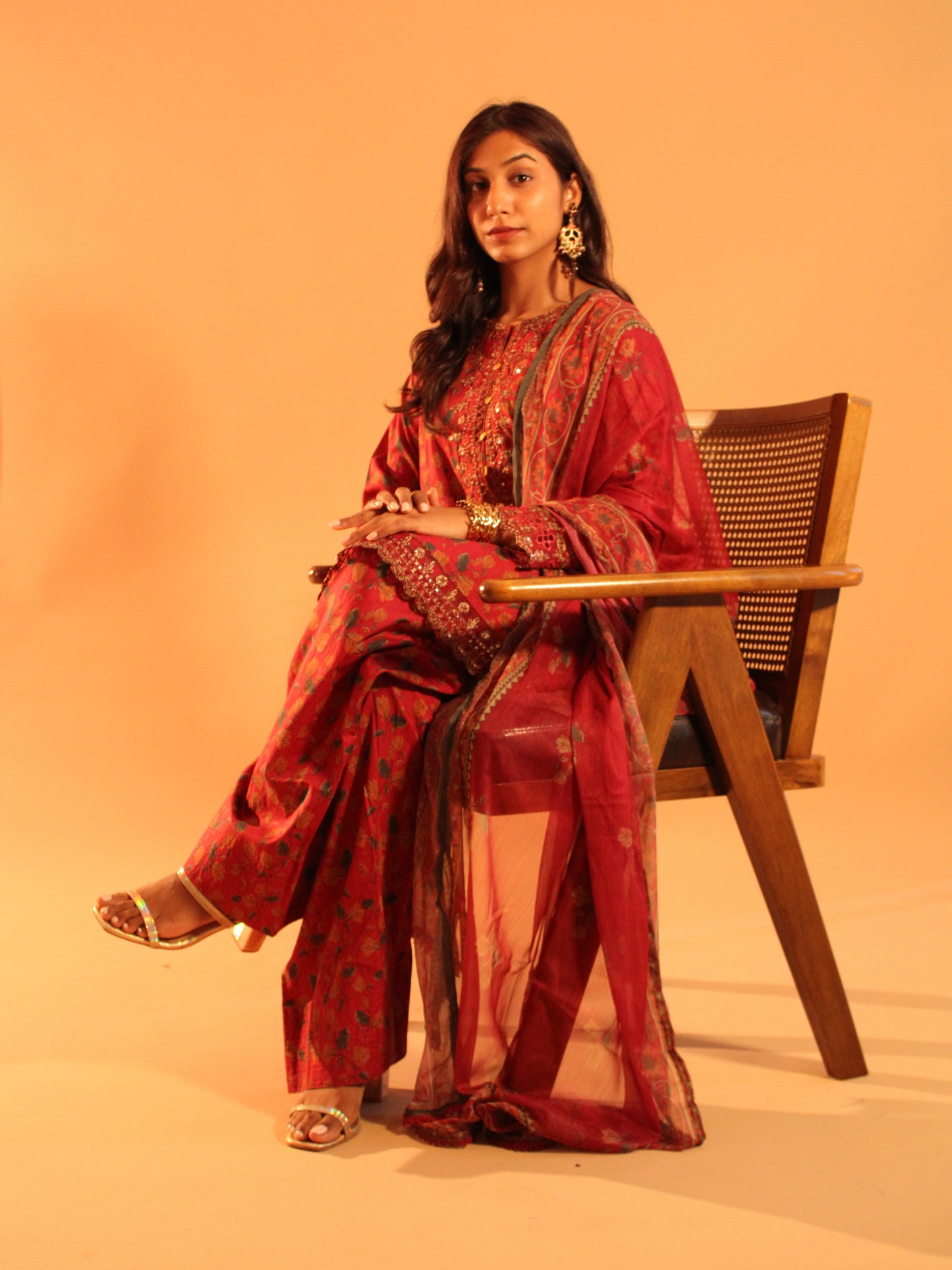 Pink Farshi Salwar Set | Pure Cotton | 3 Piece Set