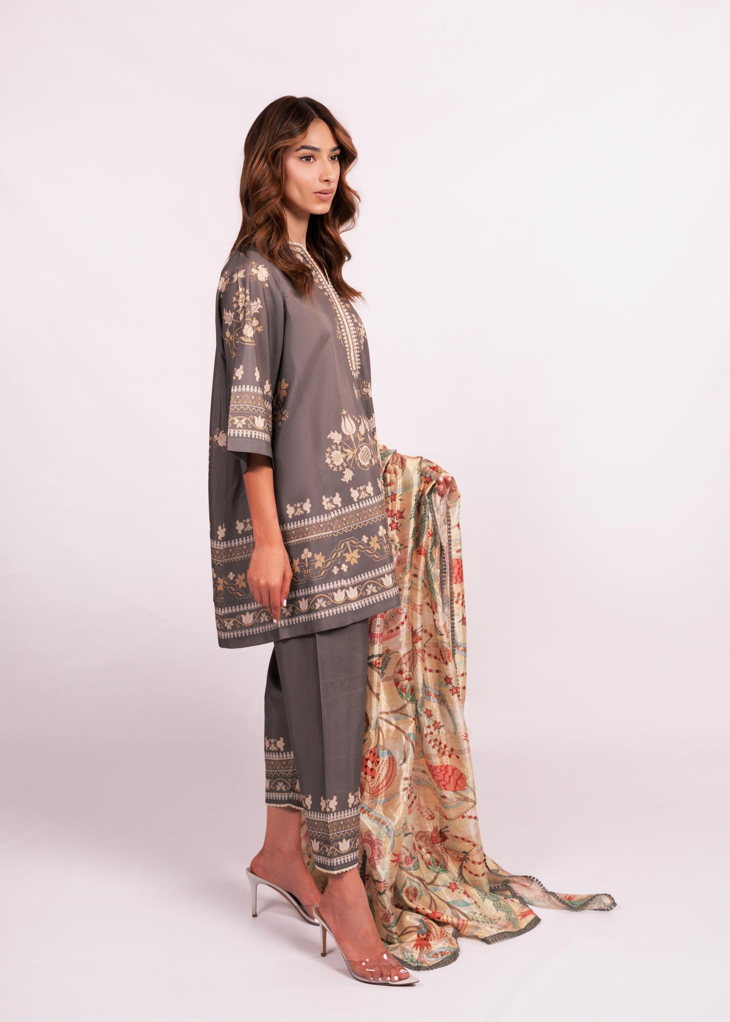 Grey Moroccan Print Set