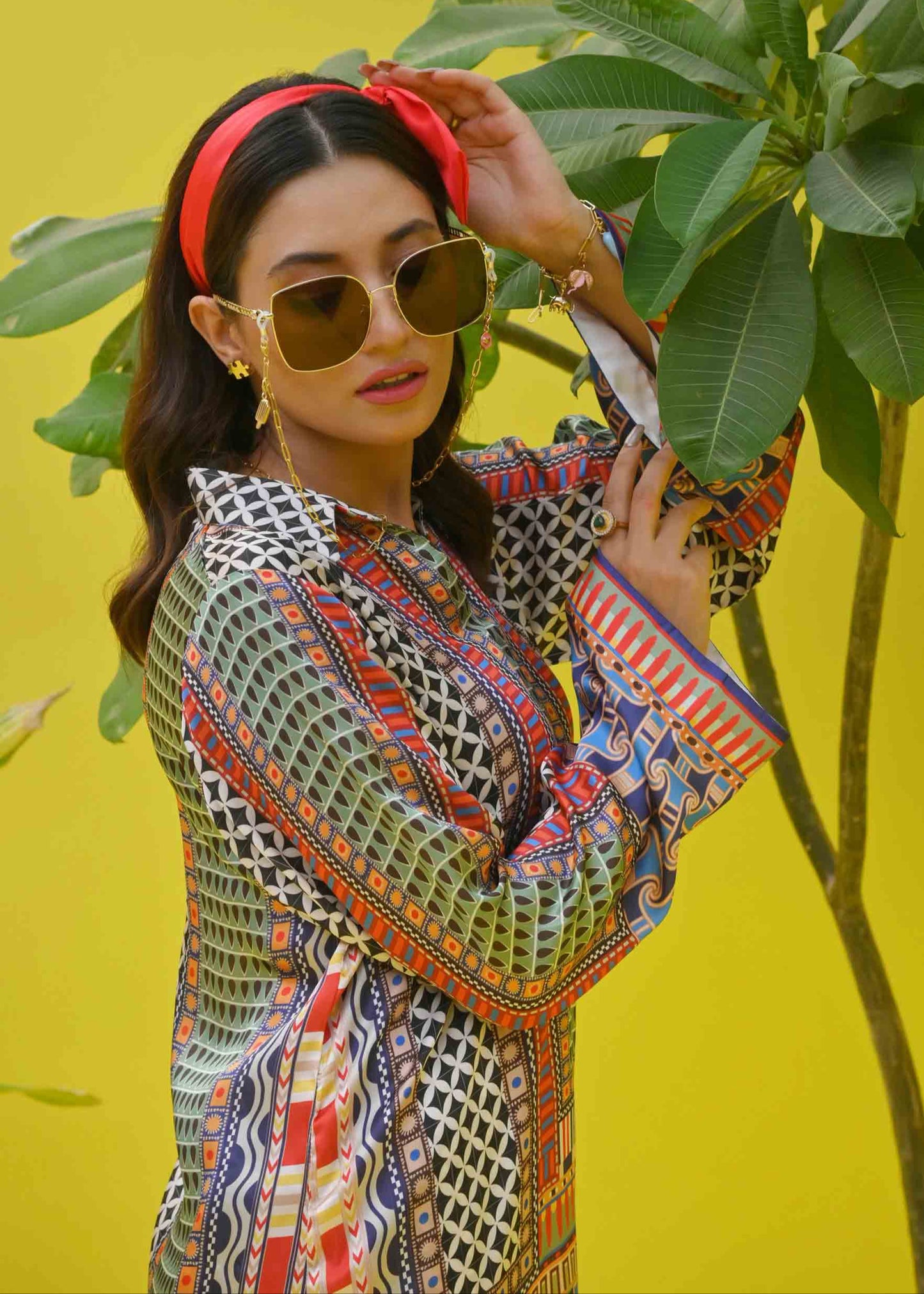 Printed Checks Coord Set