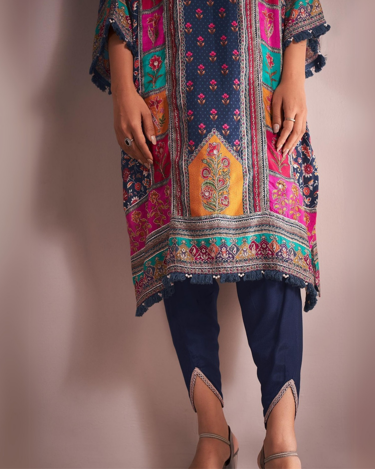 Royal Blue Mirror Kaftaan