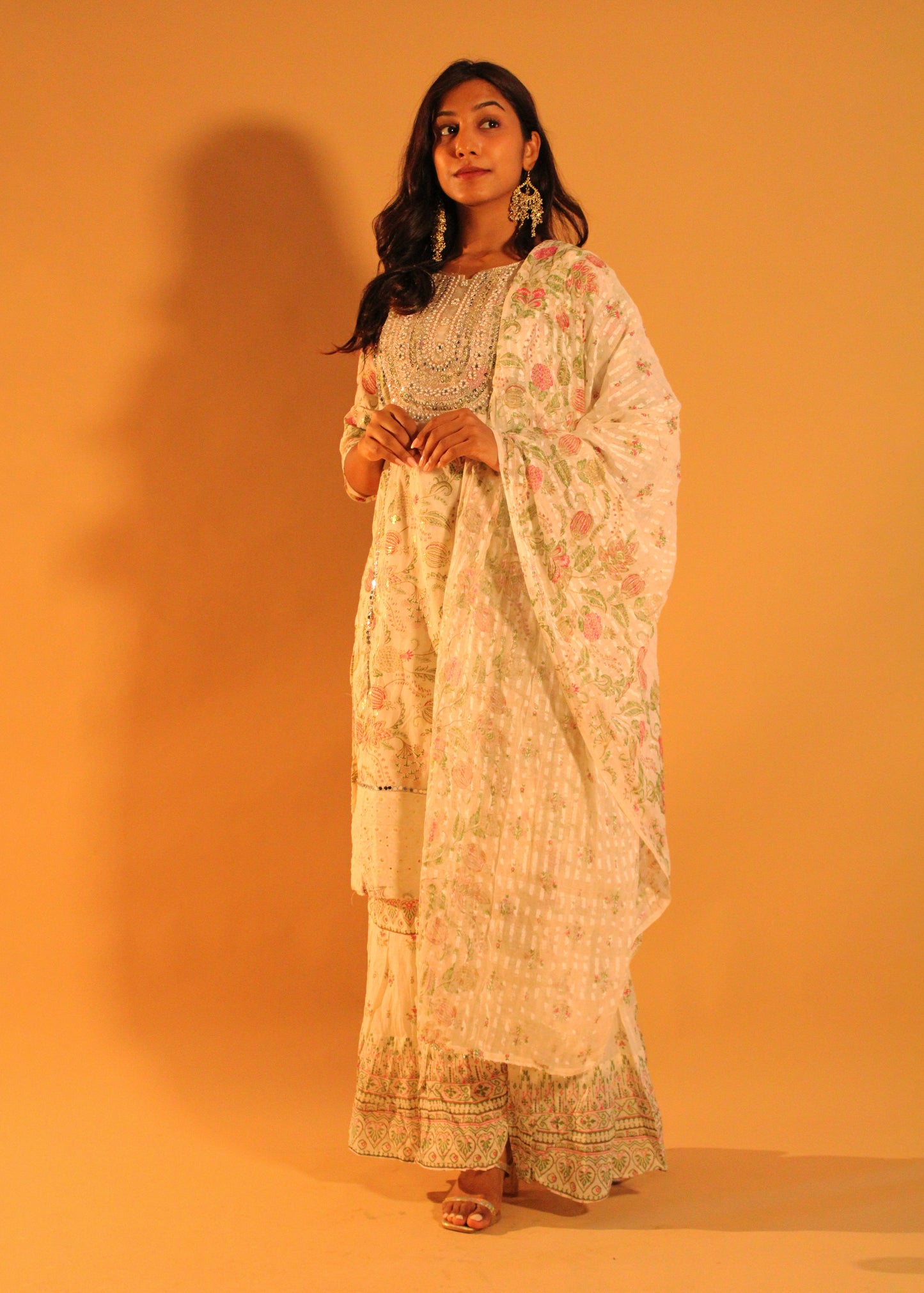 White Embellished Salwar