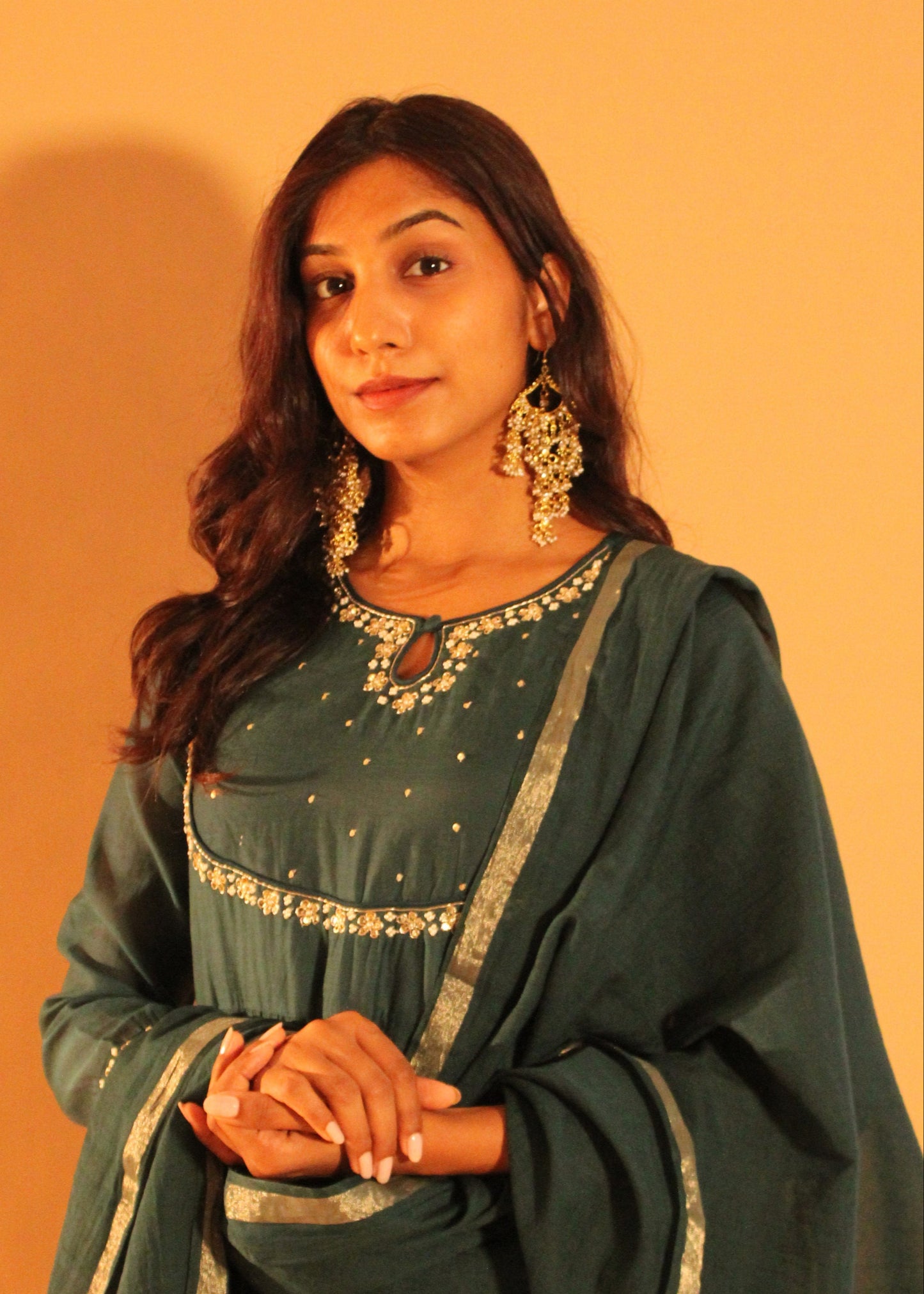 Teal Anarkali Salwar