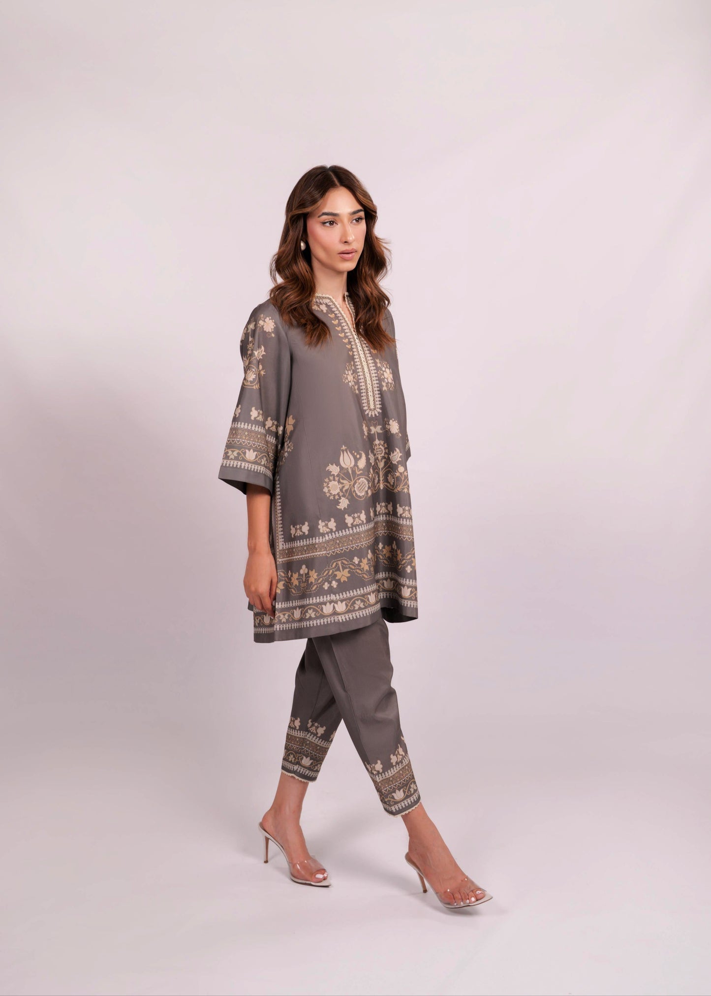 Grey Moroccan Print Set