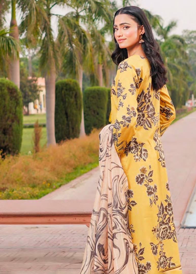 Mustard Embroidered Salwar
