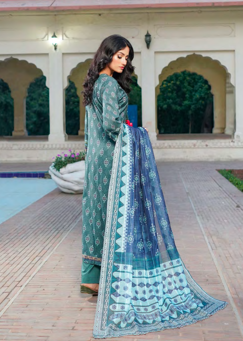 Teal Embroidered Salwar