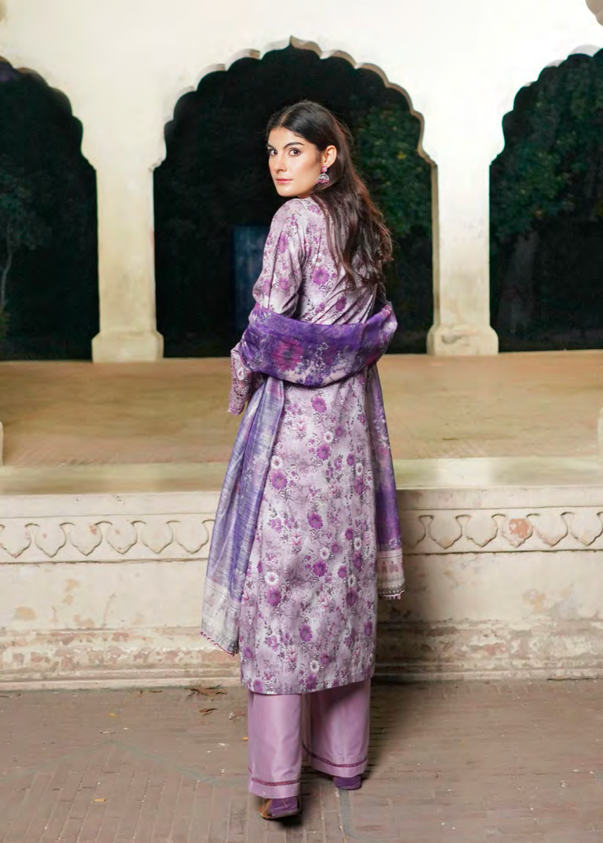 Purple Embroidered Salwar