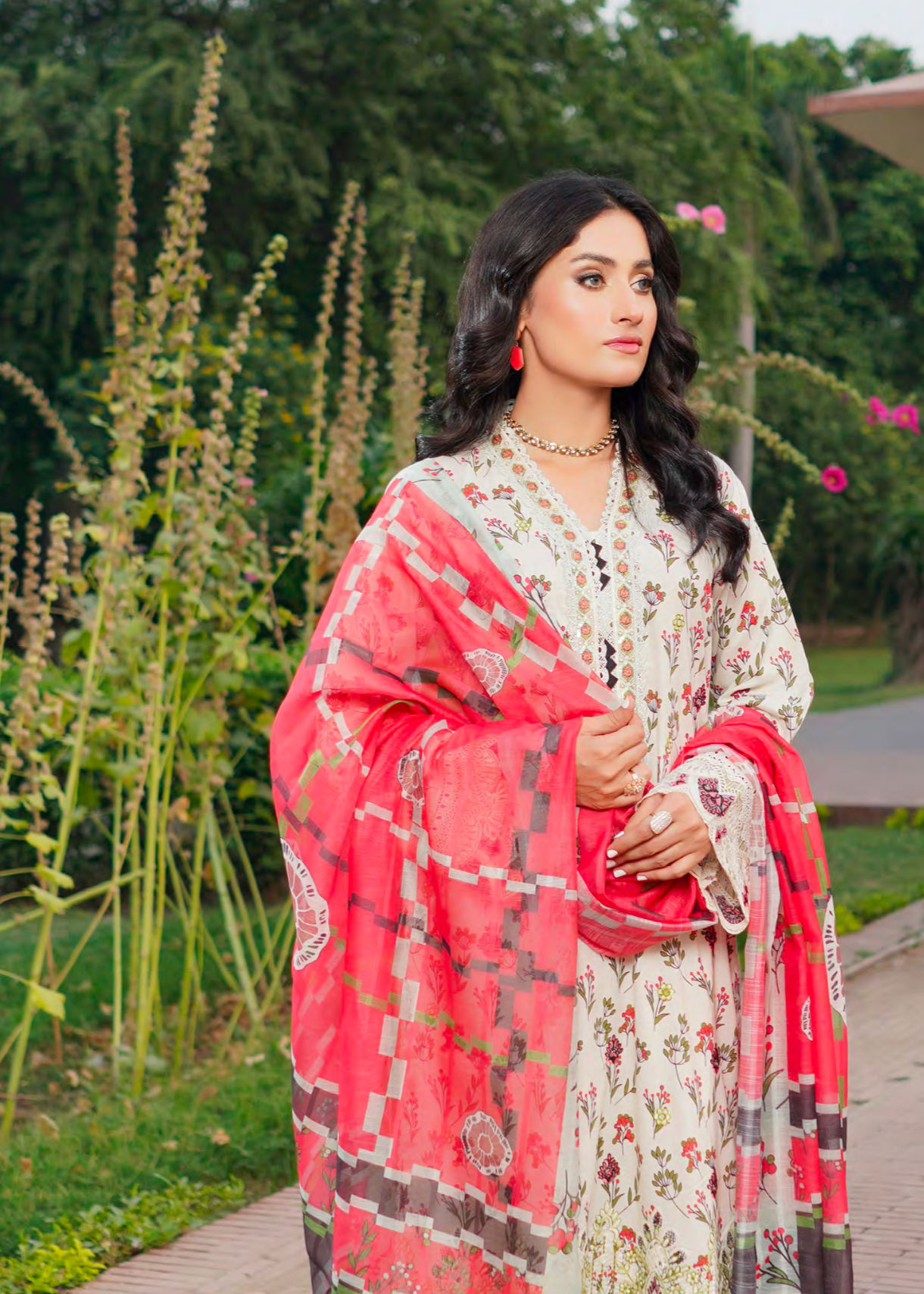 Off White Embroidered Salwar