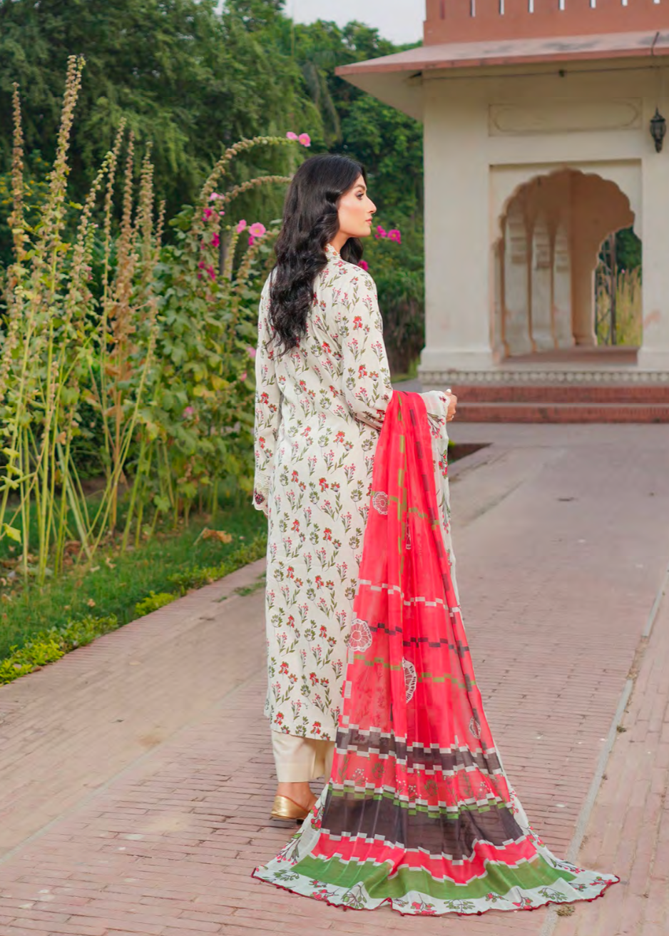Off White Embroidered Salwar