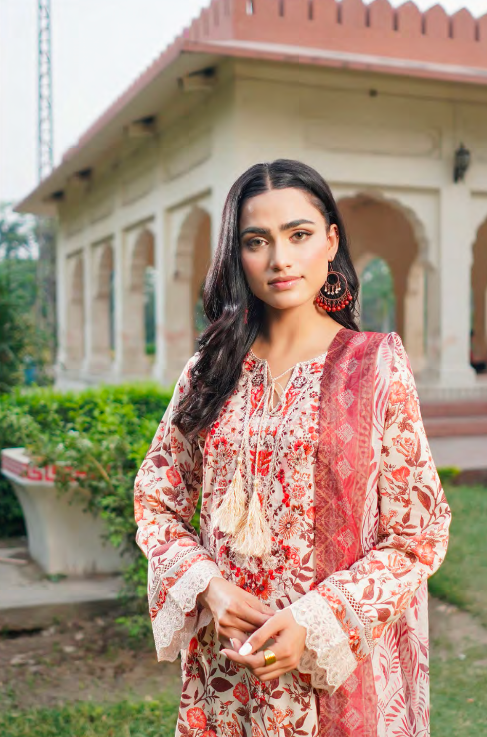 Badami Embroidered Stitched Salwar Set | Lawn Cotton | Munira