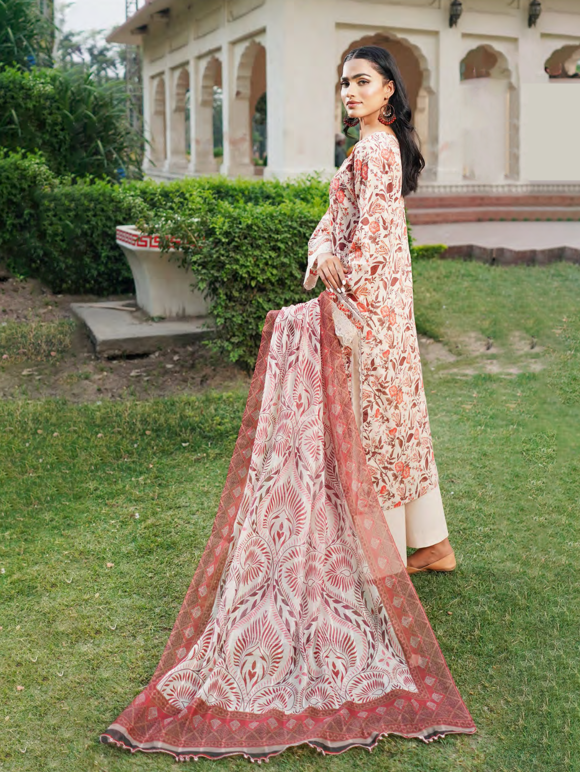 Badami Embroidered Stitched Salwar Set | Lawn Cotton | Munira