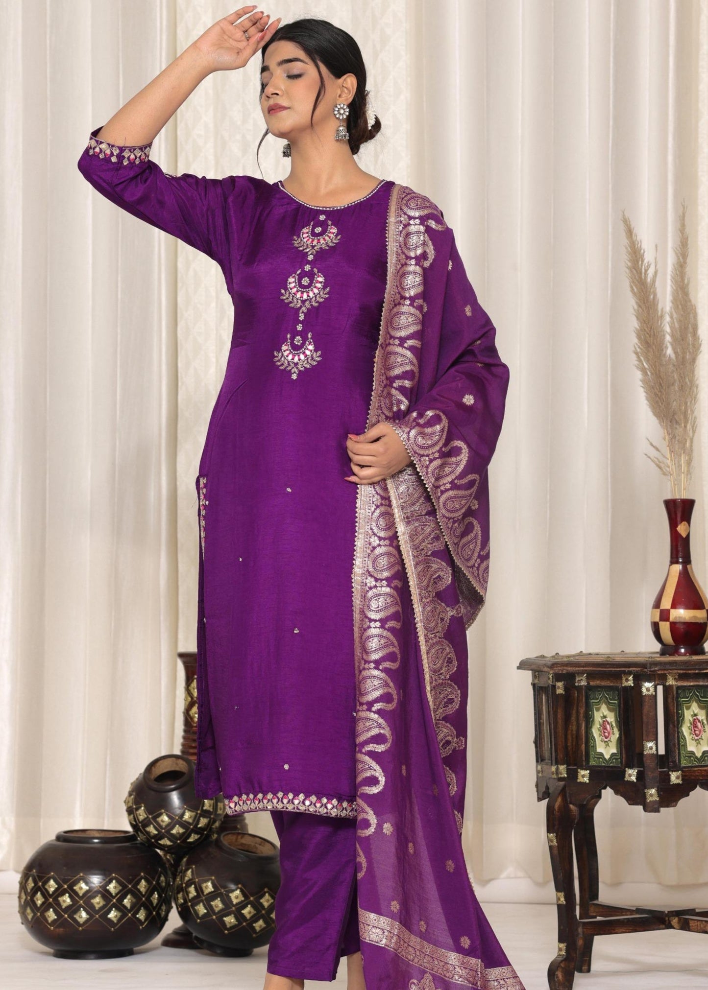Violet Banaras Salwar