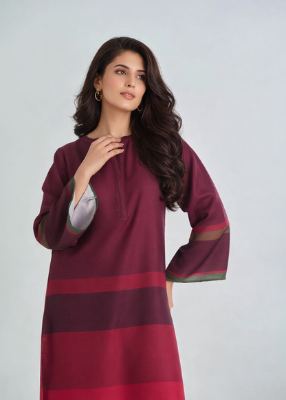 Striped Maroon Coord Set