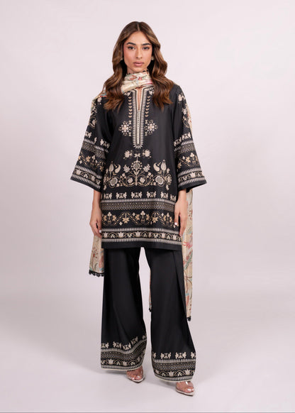 Black Moroccan Print Set