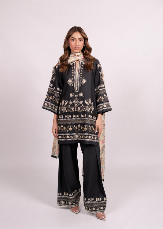 Black Moroccan Print Set