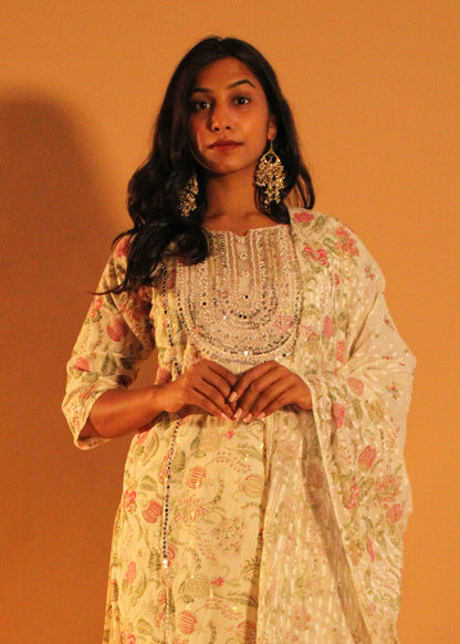 White Embellished Salwar