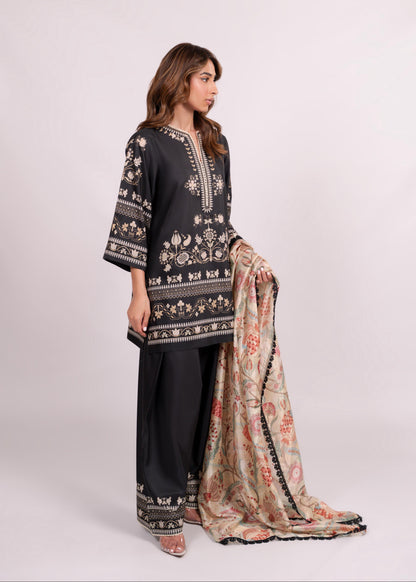 Black Moroccan Print Set