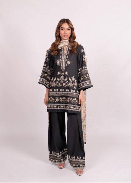 Black Moroccan Print Set