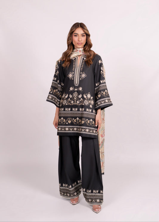Black Moroccan Print Set