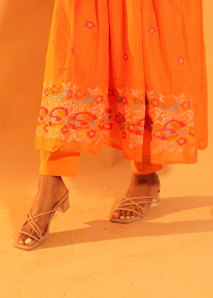 Orange Pink Anarkali