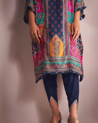 Royal Blue Mirror Kaftaan