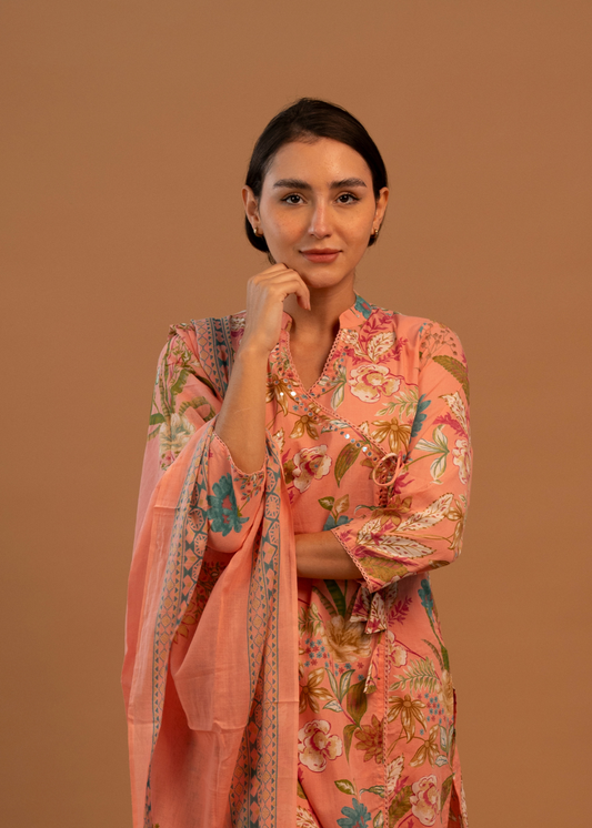 Pink All-Over Print Salwar