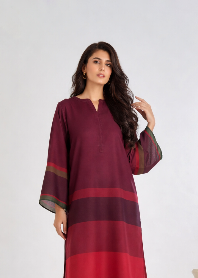 Striped Maroon Coord Set