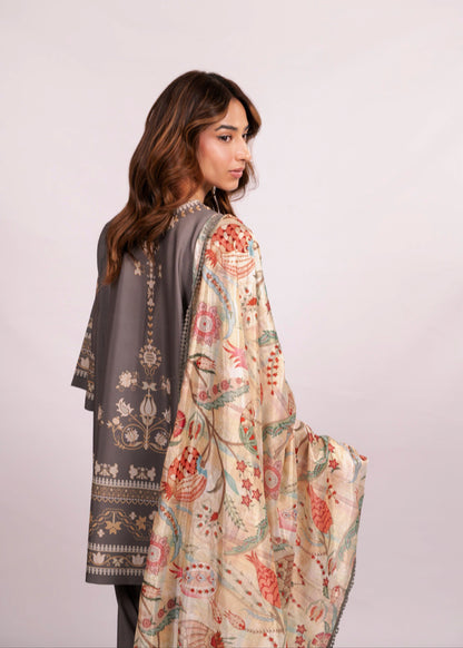 Grey Moroccan Print Set