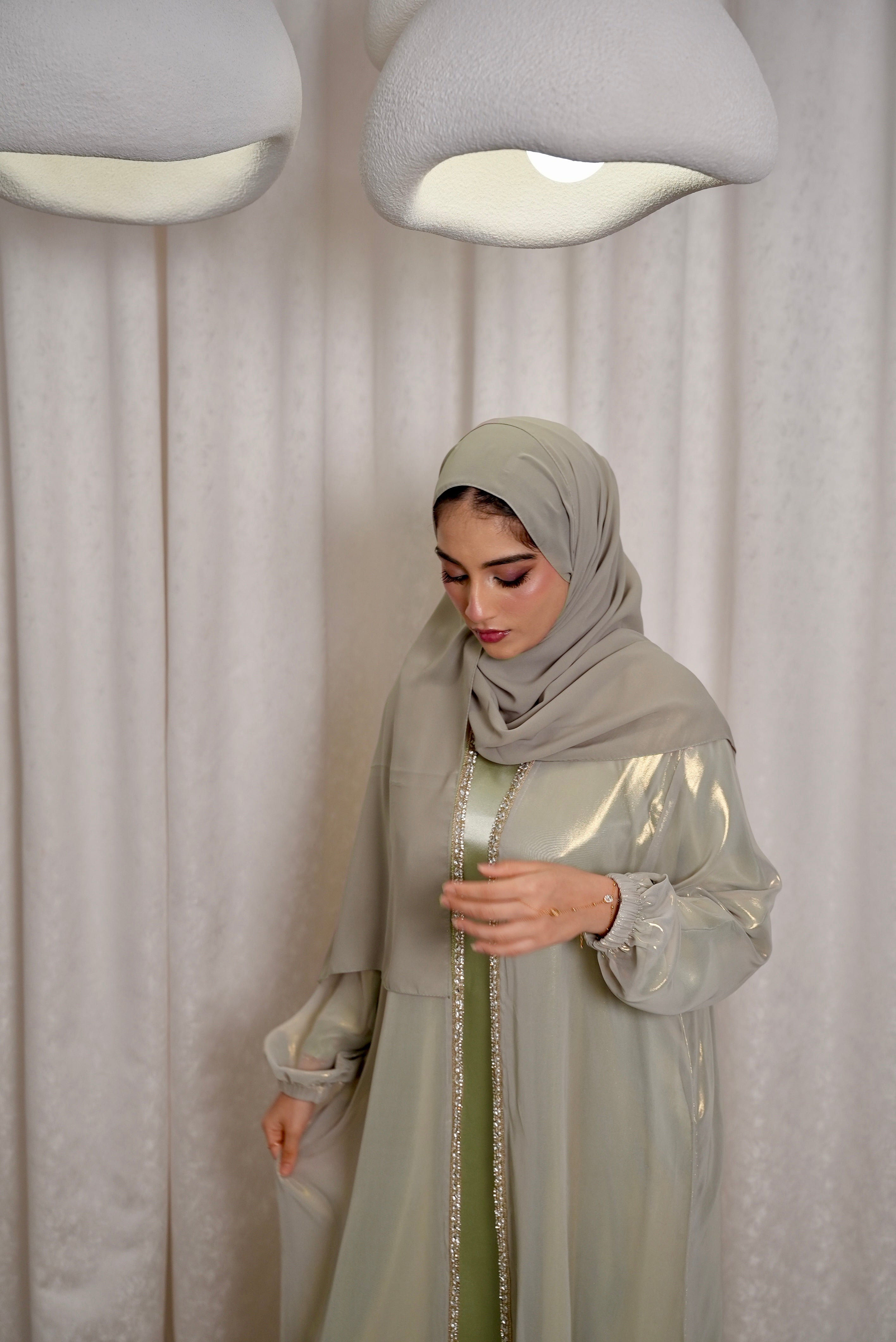 Sage Green Classic Kaftaan