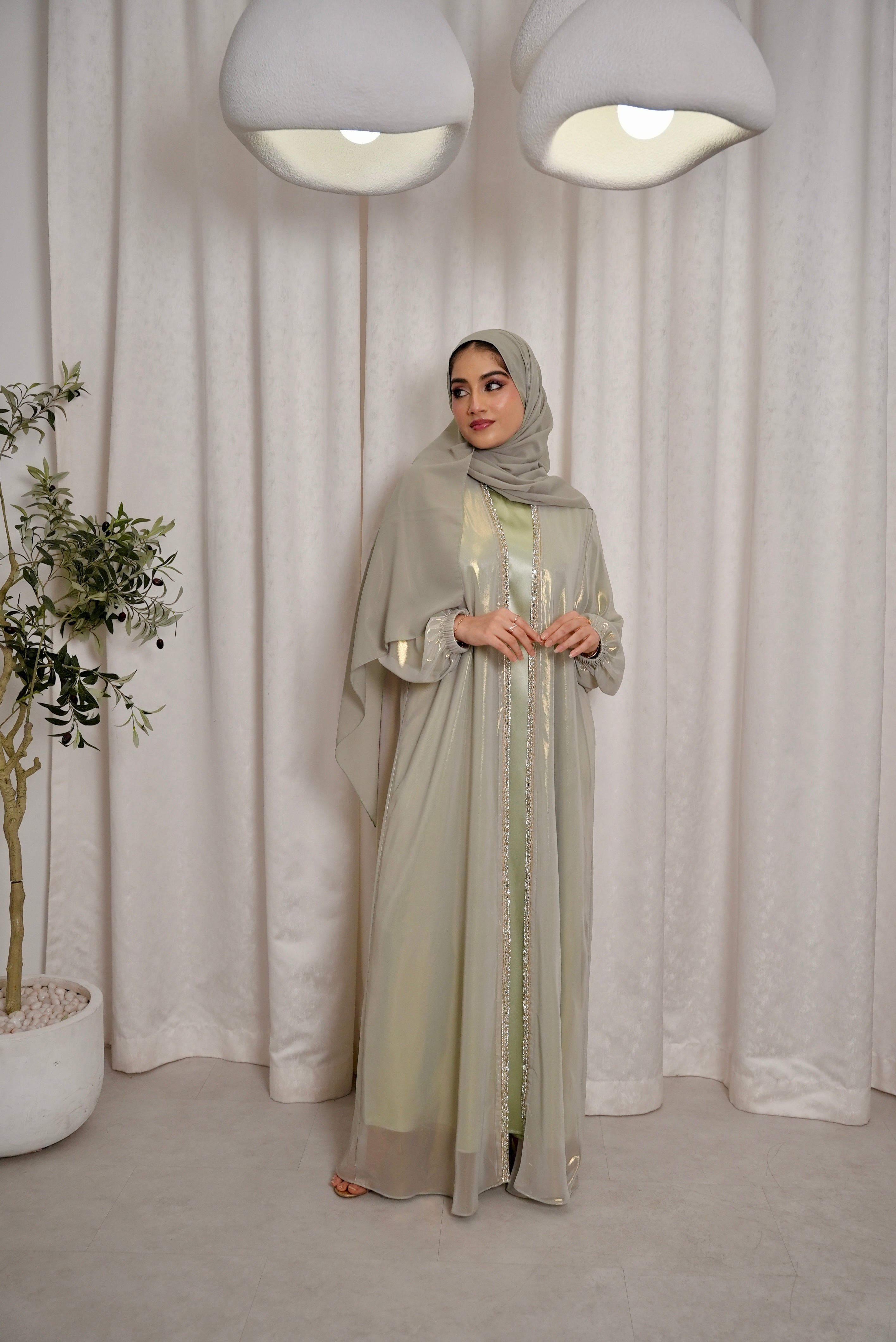 Sage Green Classic Kaftaan