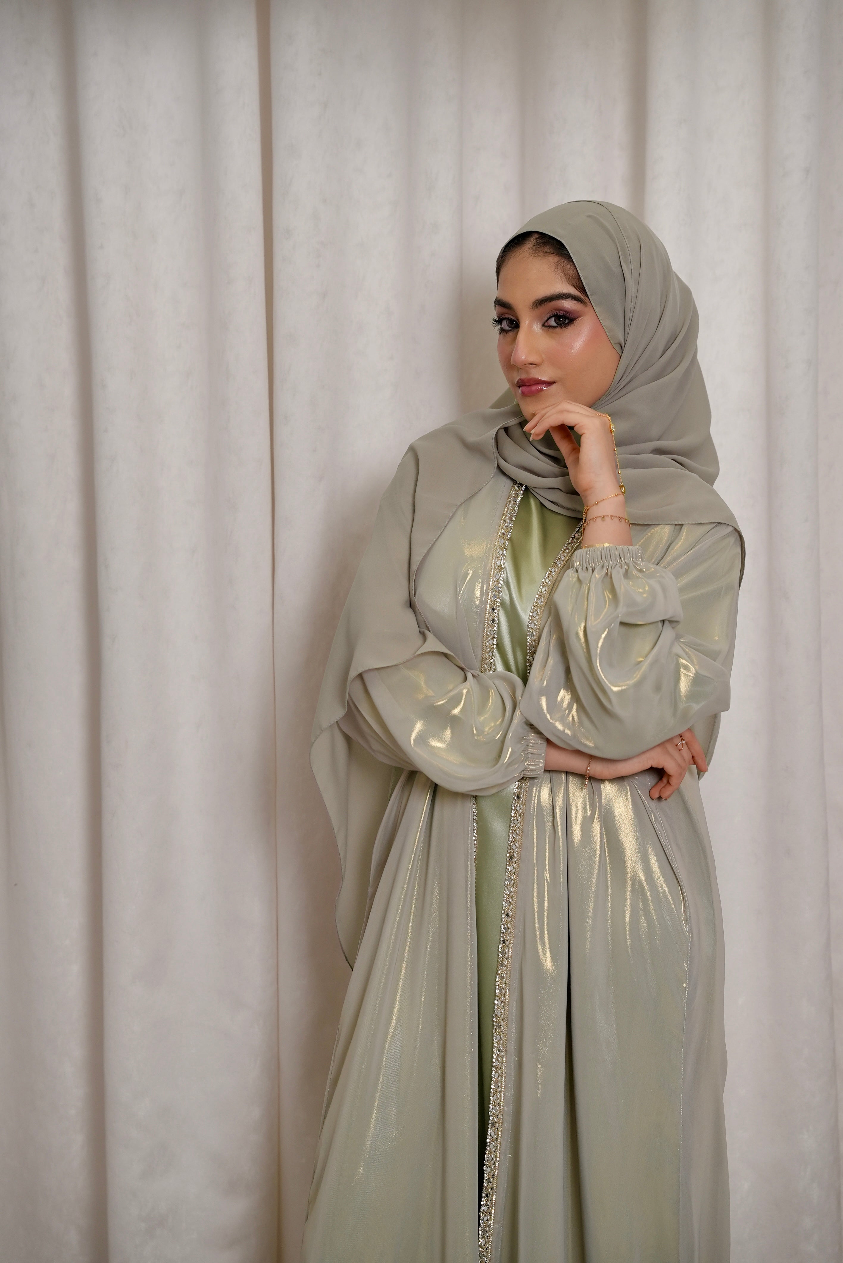 Sage Green Classic Kaftaan