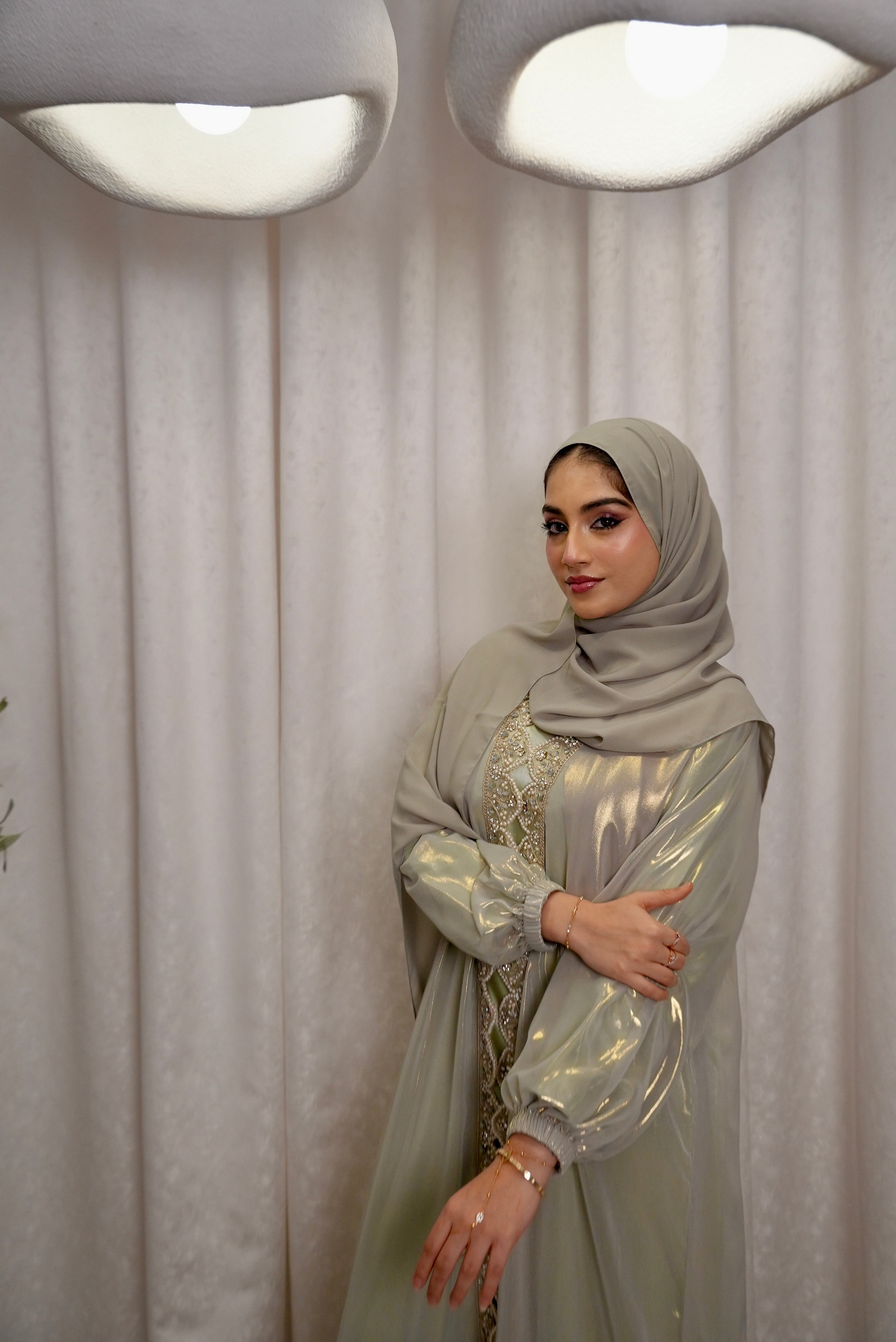 Sage Green Signature Kaftaan