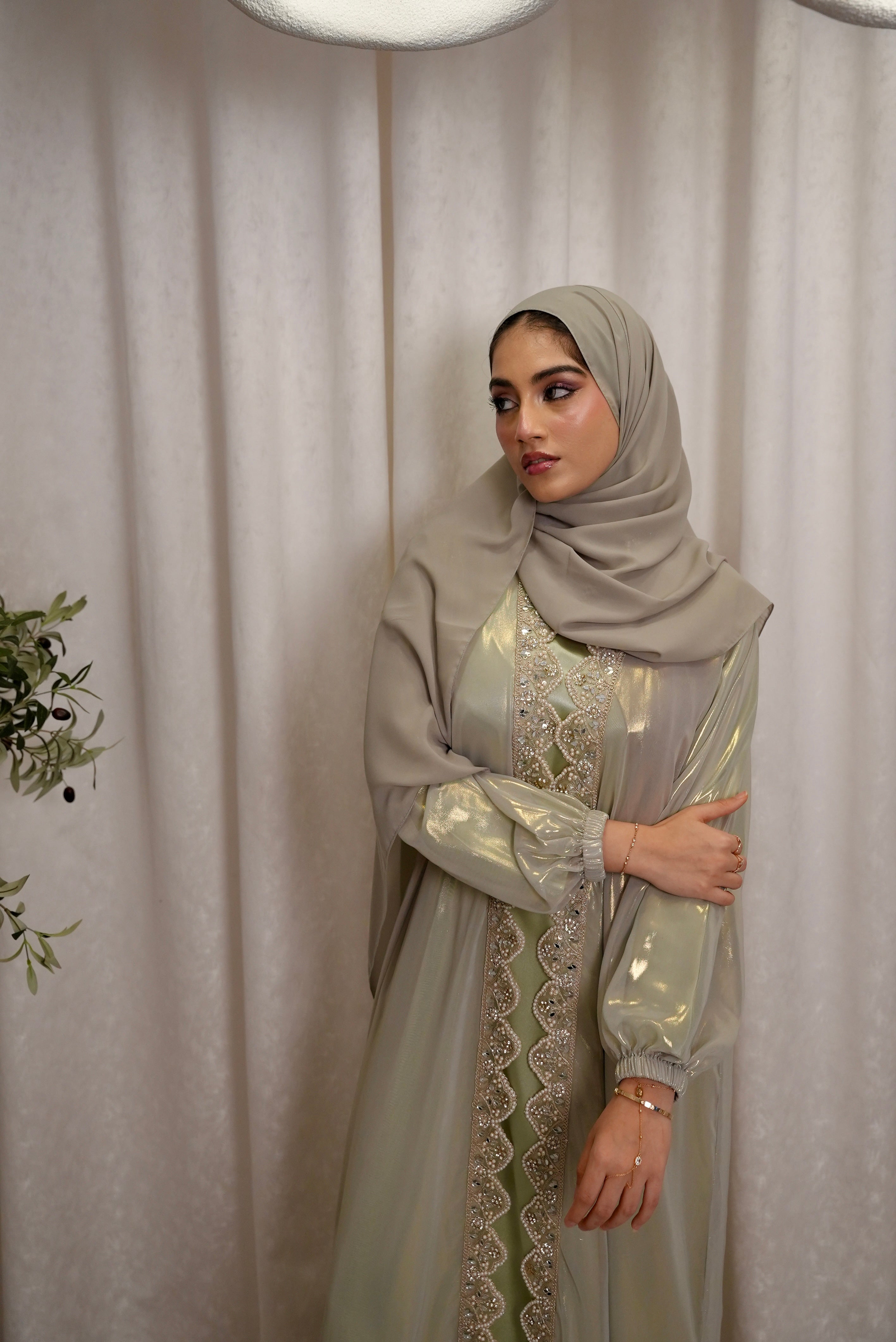 Sage Green Signature Kaftaan