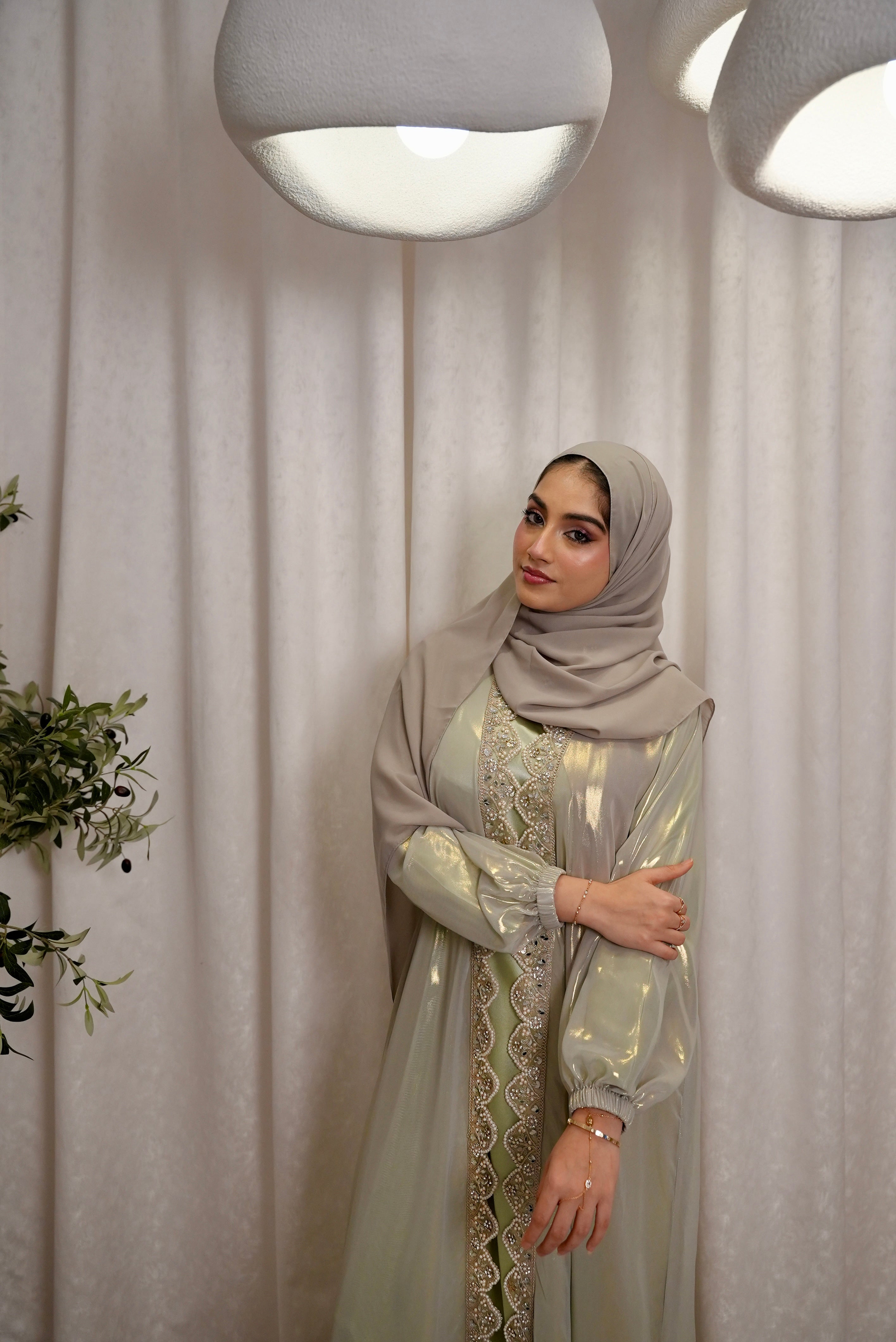 Sage Green Signature Kaftaan