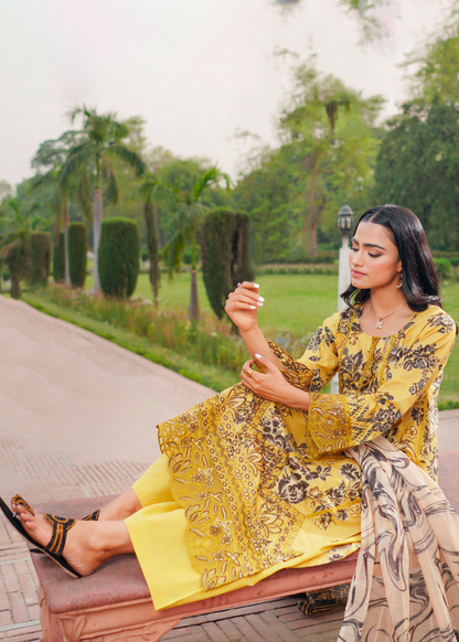 Mustard Embroidered Salwar