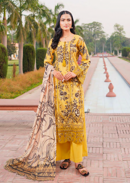 Mustard Embroidered Salwar