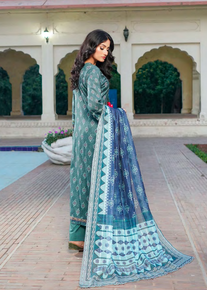 Teal Embroidered Salwar