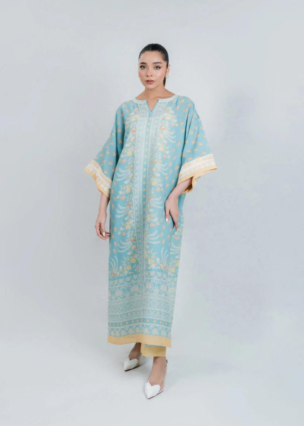 Powder Blue Kaftaan Set