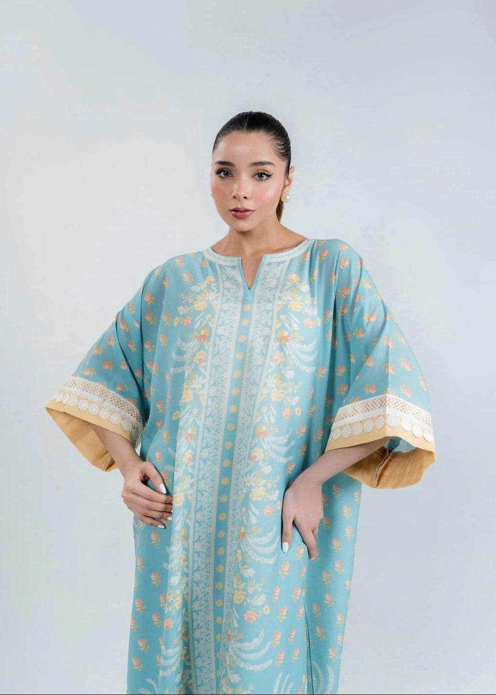 Powder Blue Kaftaan Set