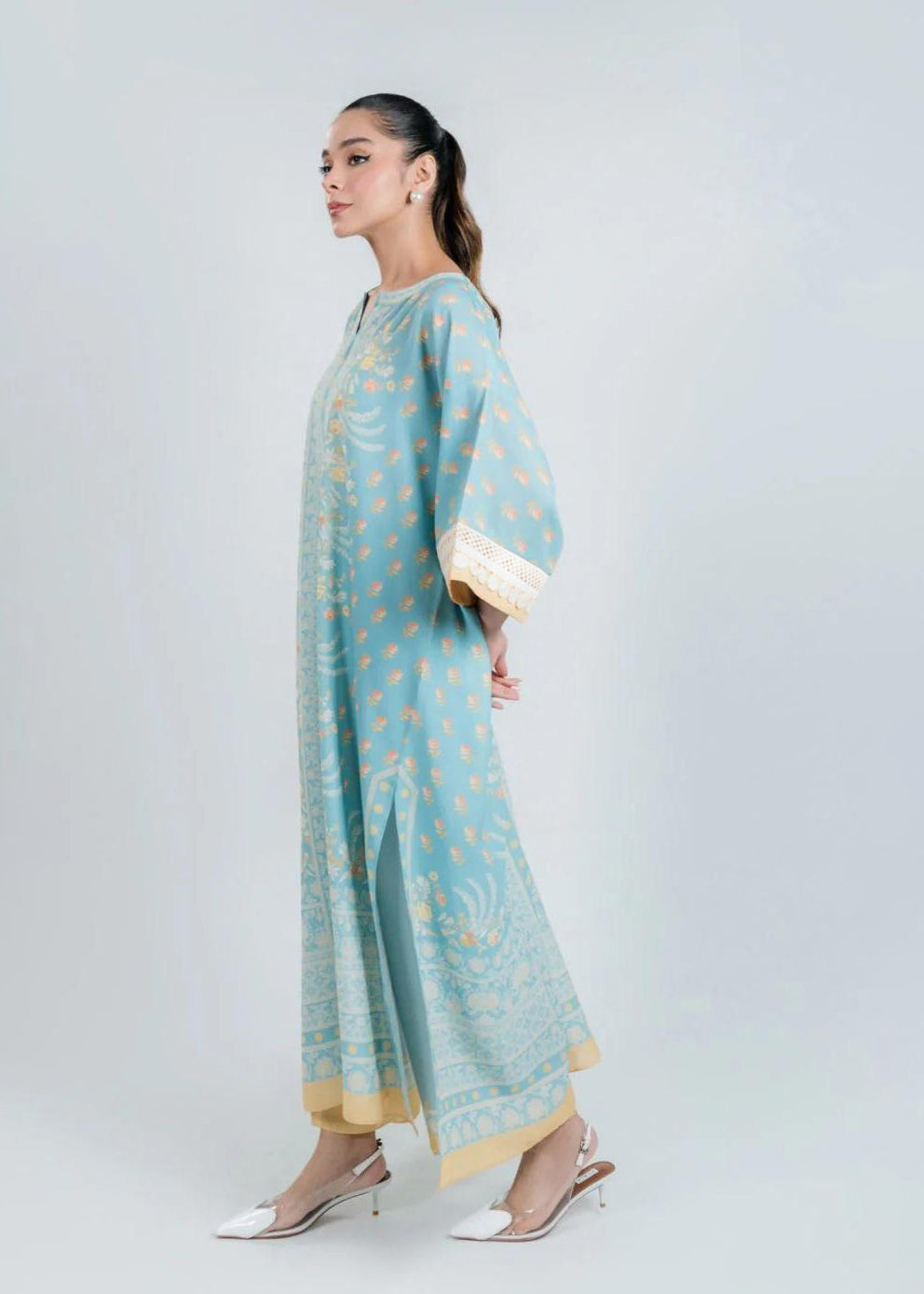 Powder Blue Kaftaan Set