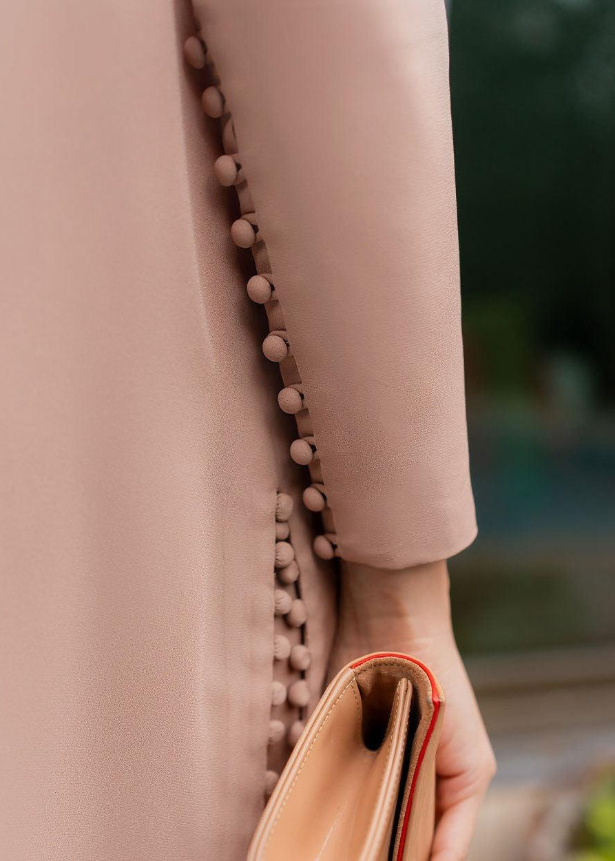Beige Buttoned Coord Set