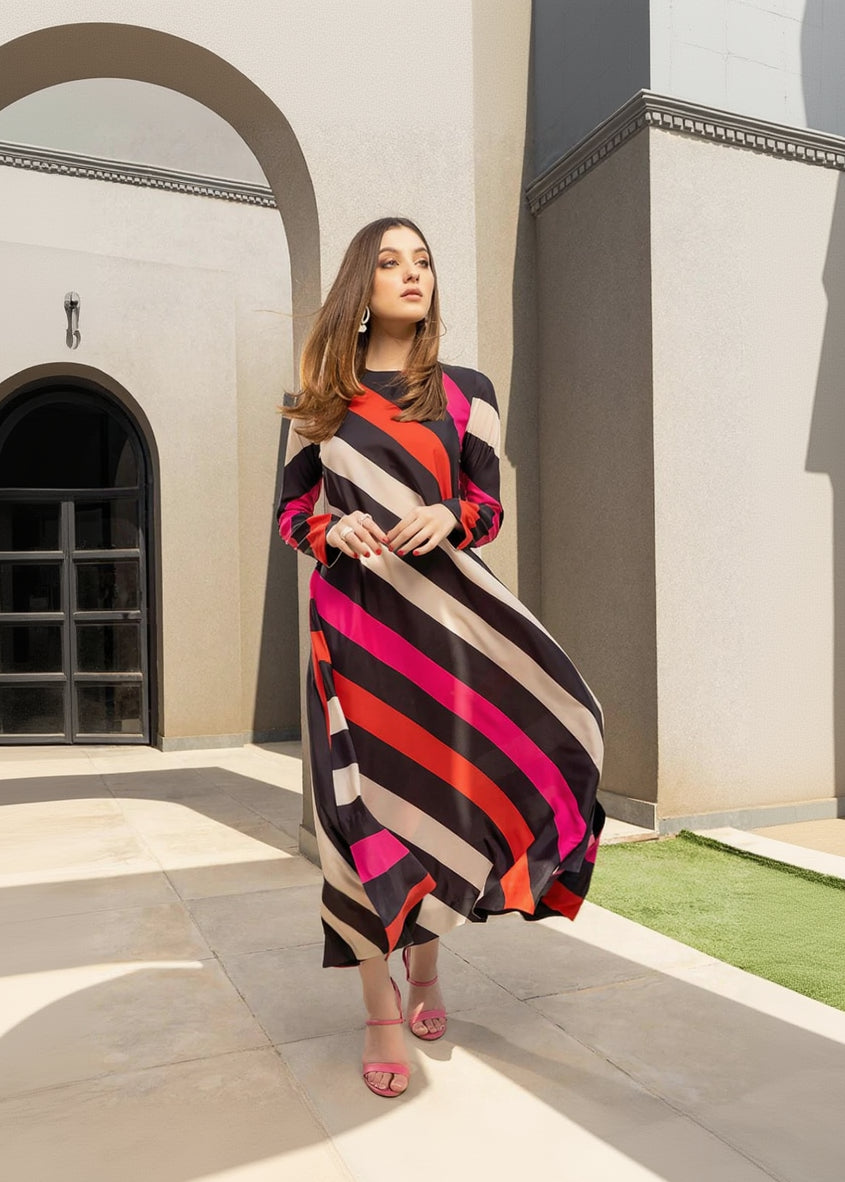 Electric Striped Kaftaan