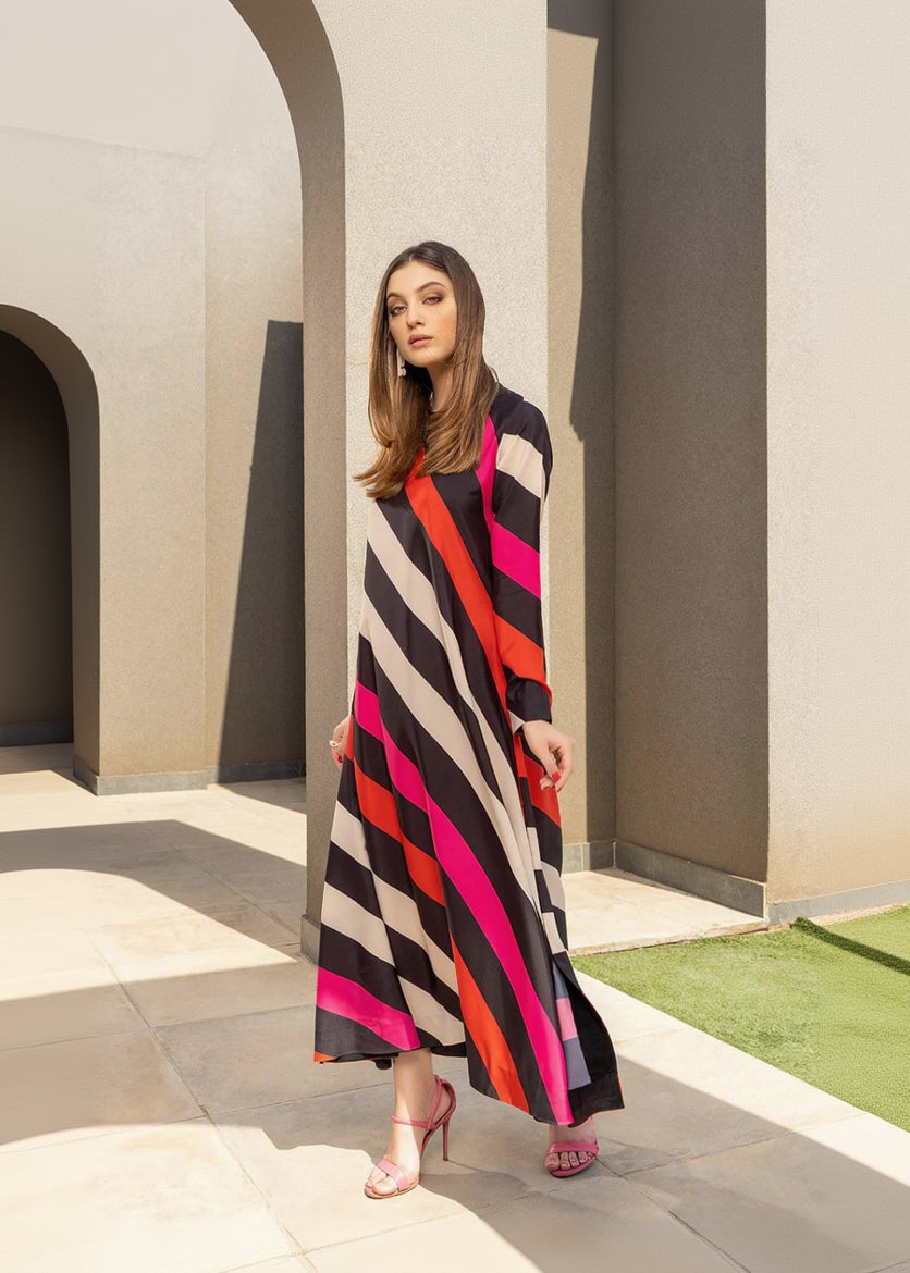 Electric Striped Kaftaan