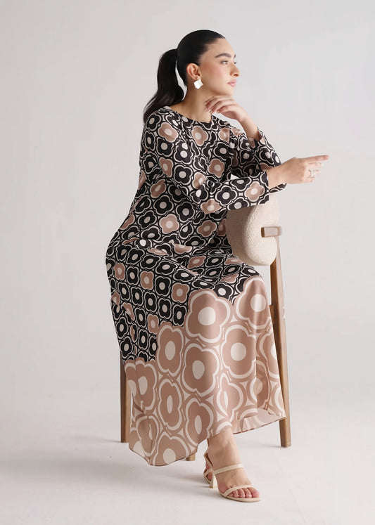 Beige Black Clover Kaftaan