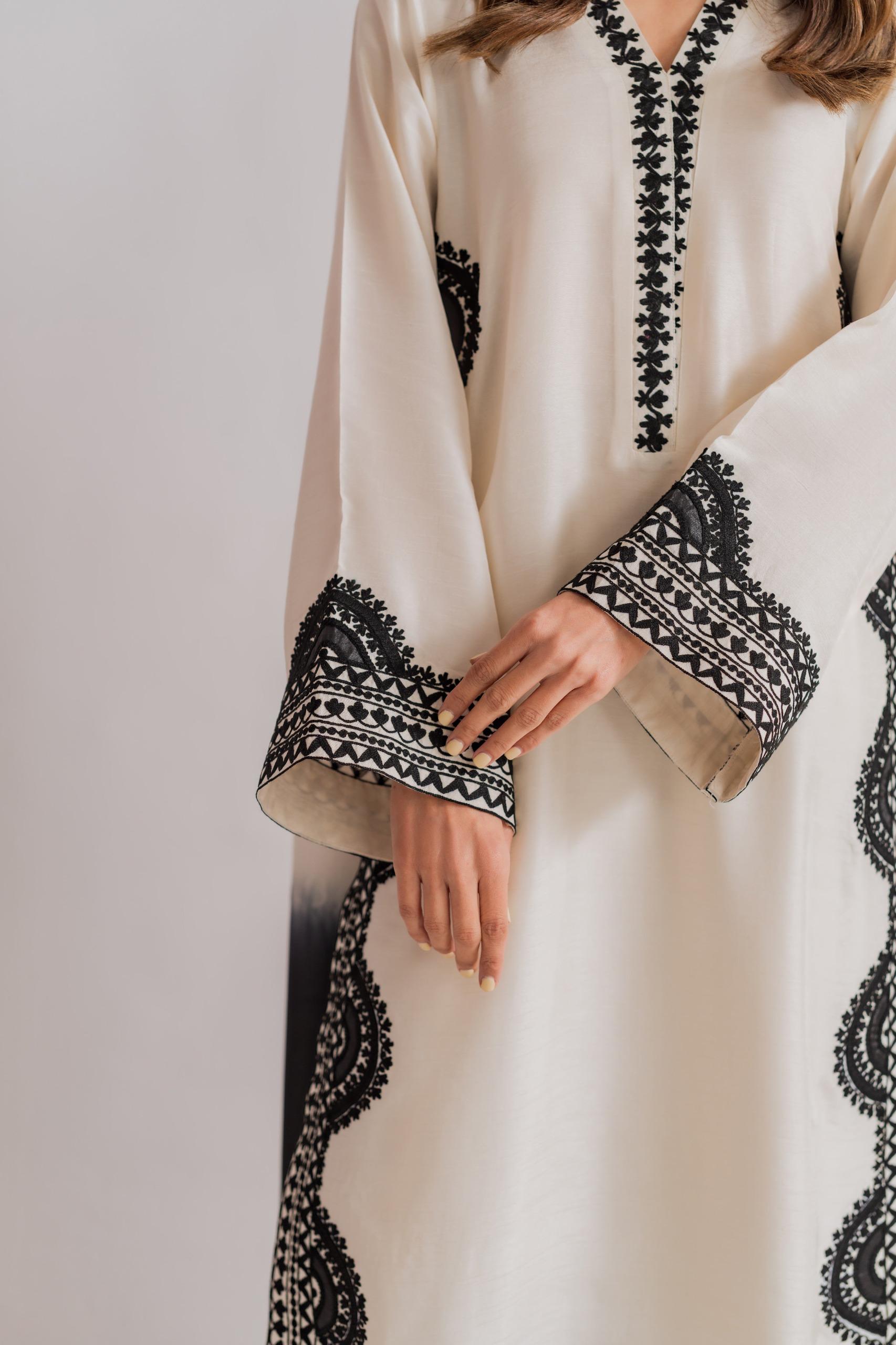 Monochrome Embroidered Salwar